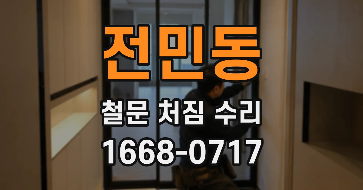 전민동 철문 처짐 수리