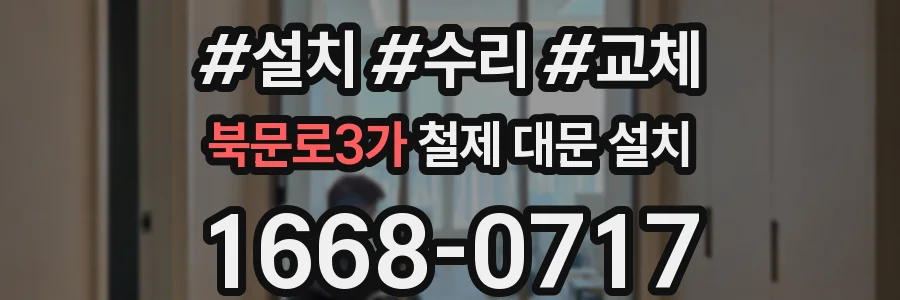 북문로3가 철제 대문 설치