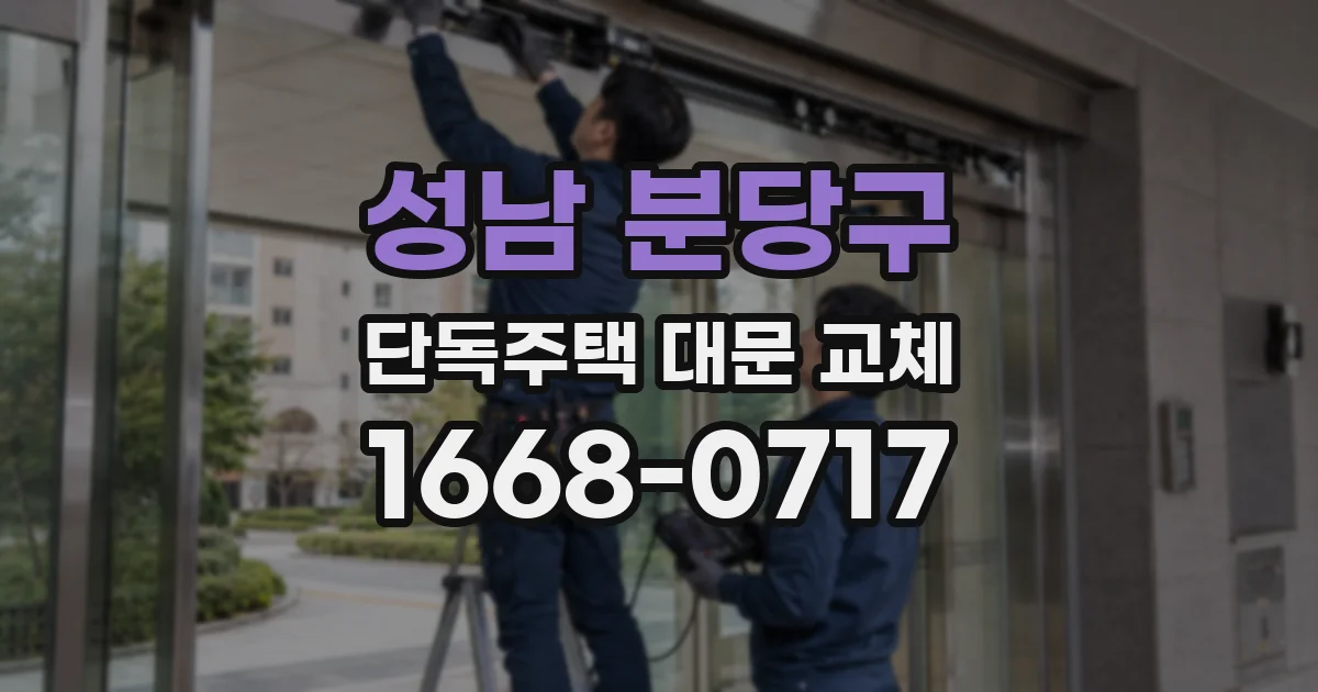 성남 분당구 단독주택 대문 교체