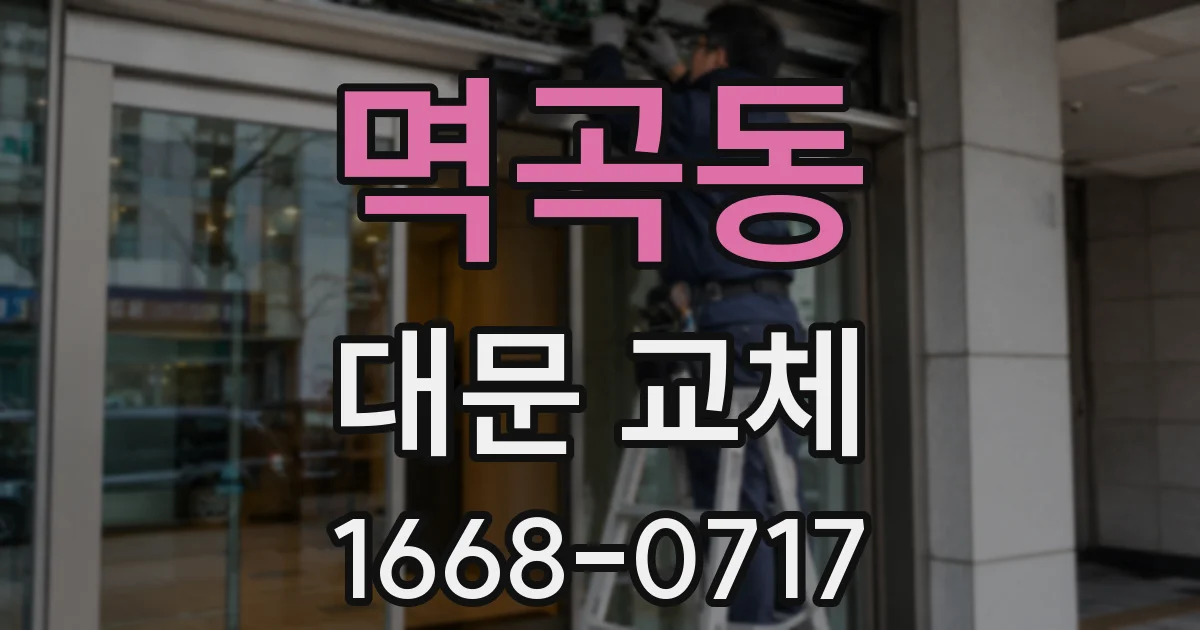 멱곡동 대문 교체