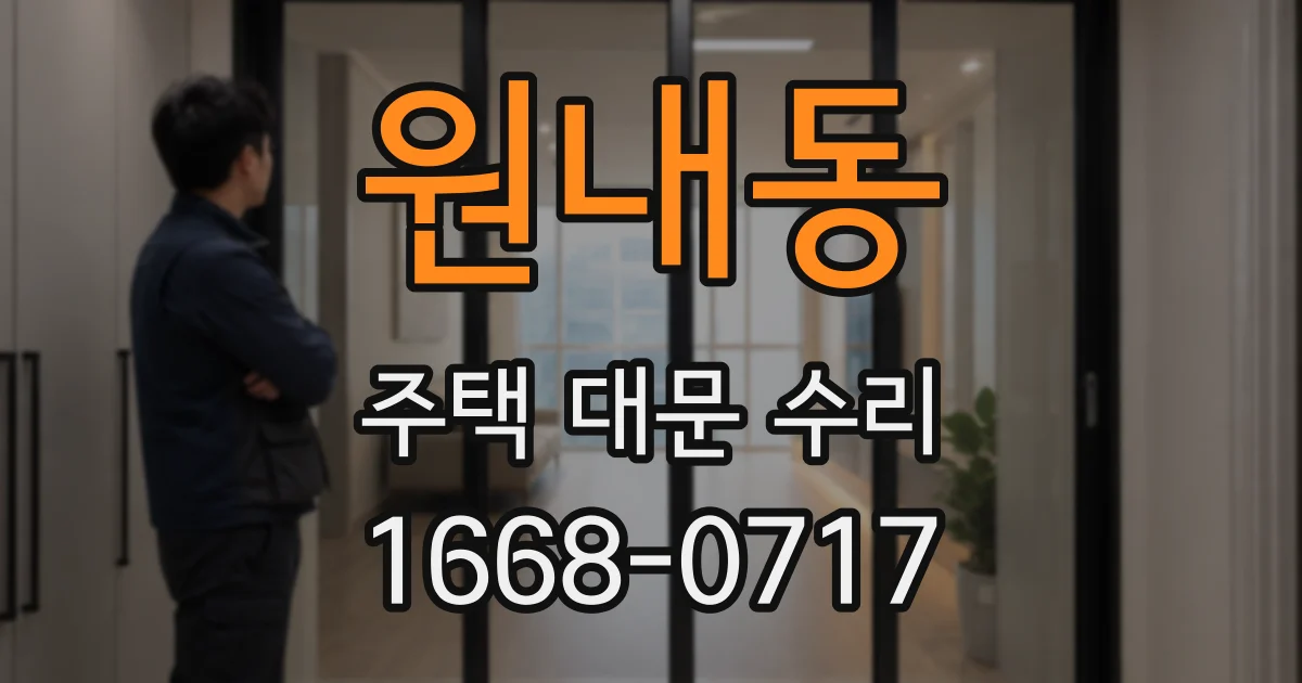 원내동 주택 대문 수리