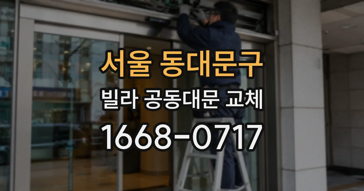 서울 동대문구 빌라 공동대문 교체