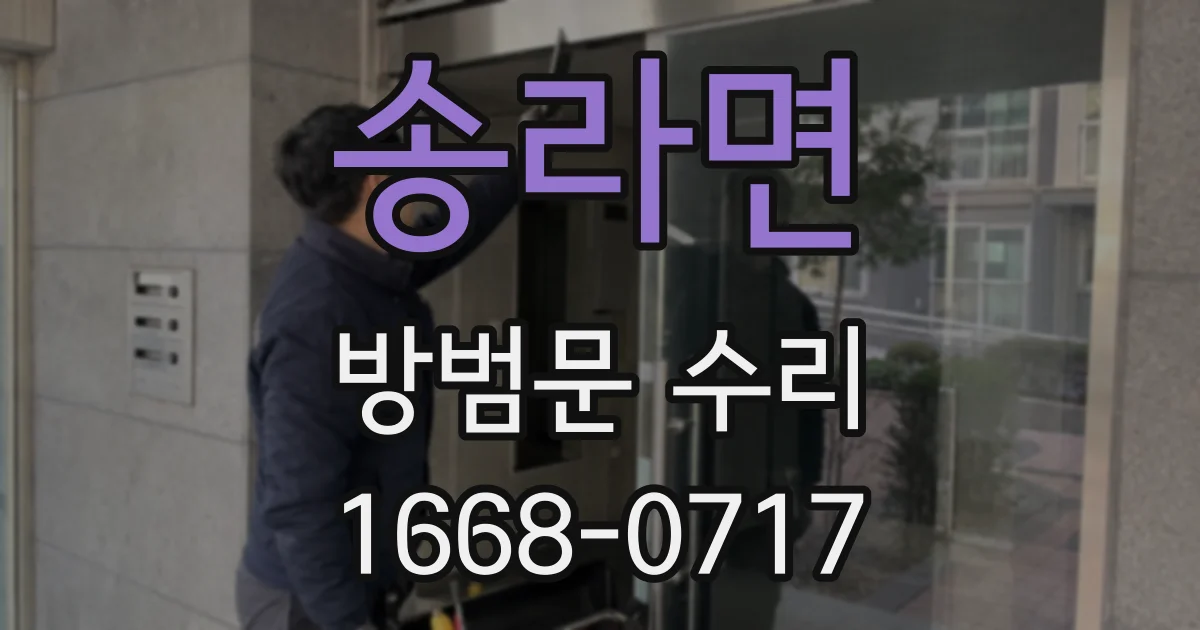 송라면 방범문 수리