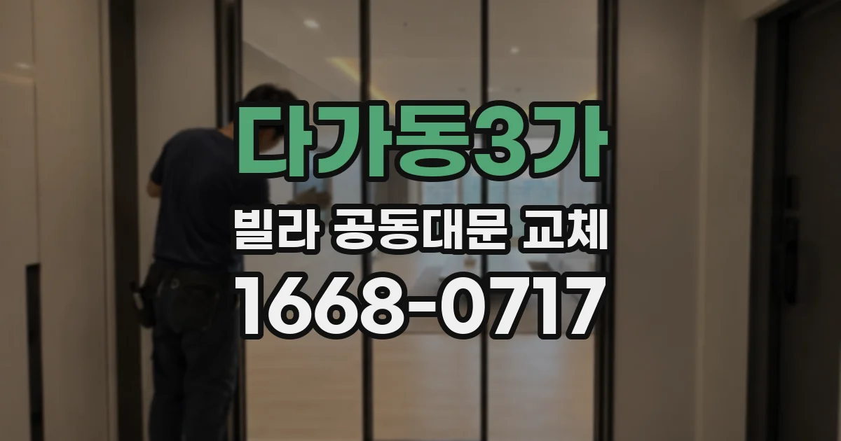 다가동3가 빌라 공동대문 교체