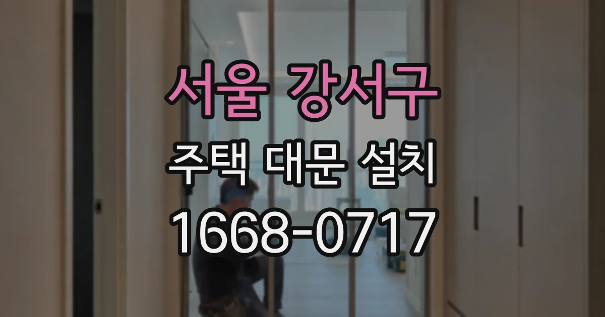 서울 강서구 주택 대문 설치