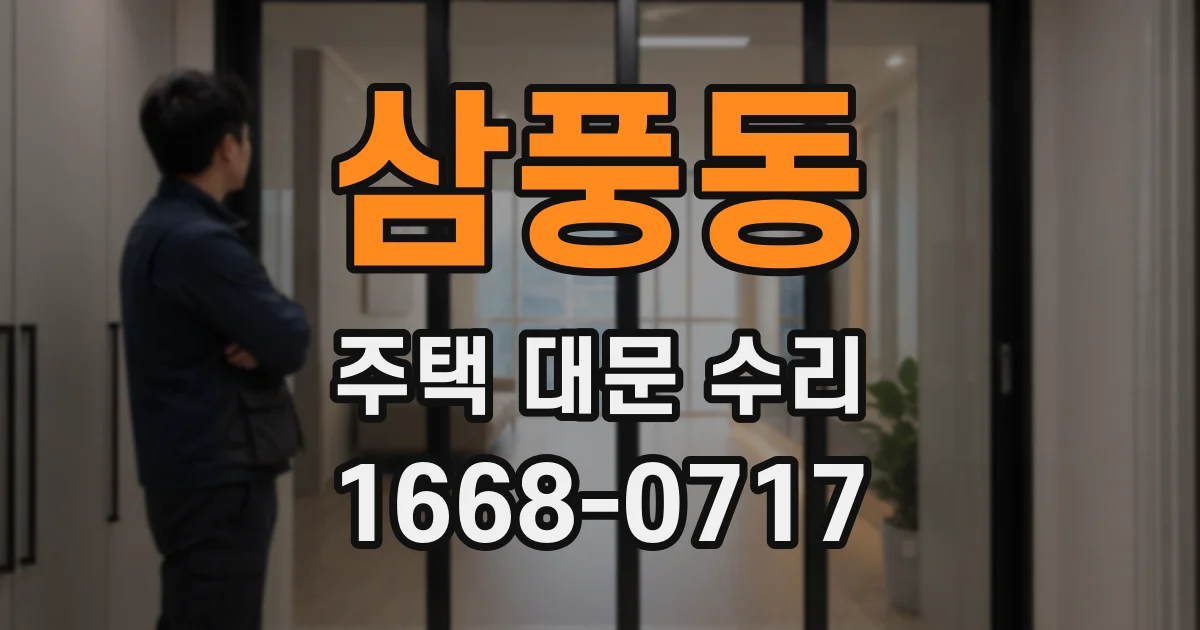 삼풍동 주택 대문 수리