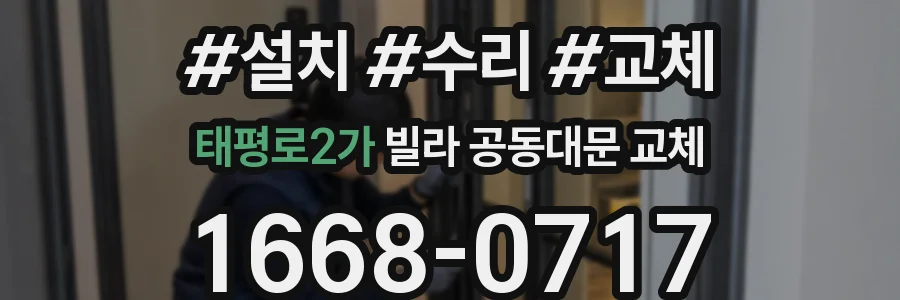 태평로2가 빌라 공동대문 교체
