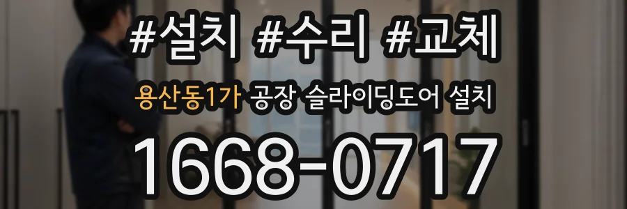용산동1가 공장 슬라이딩도어 설치