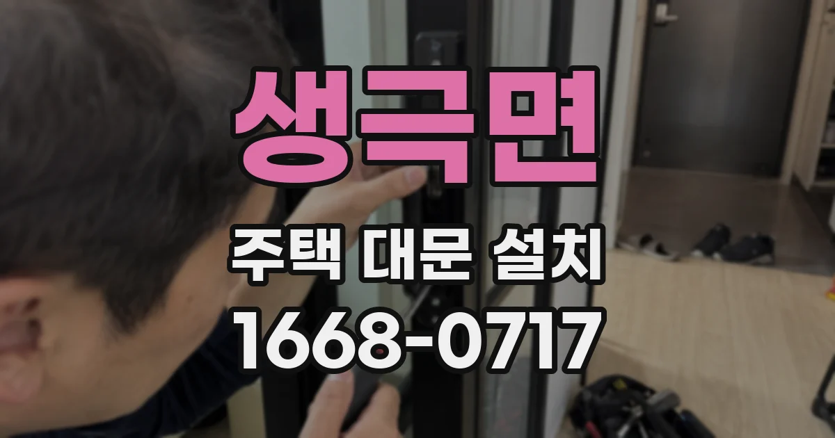 생극면 주택 대문 설치