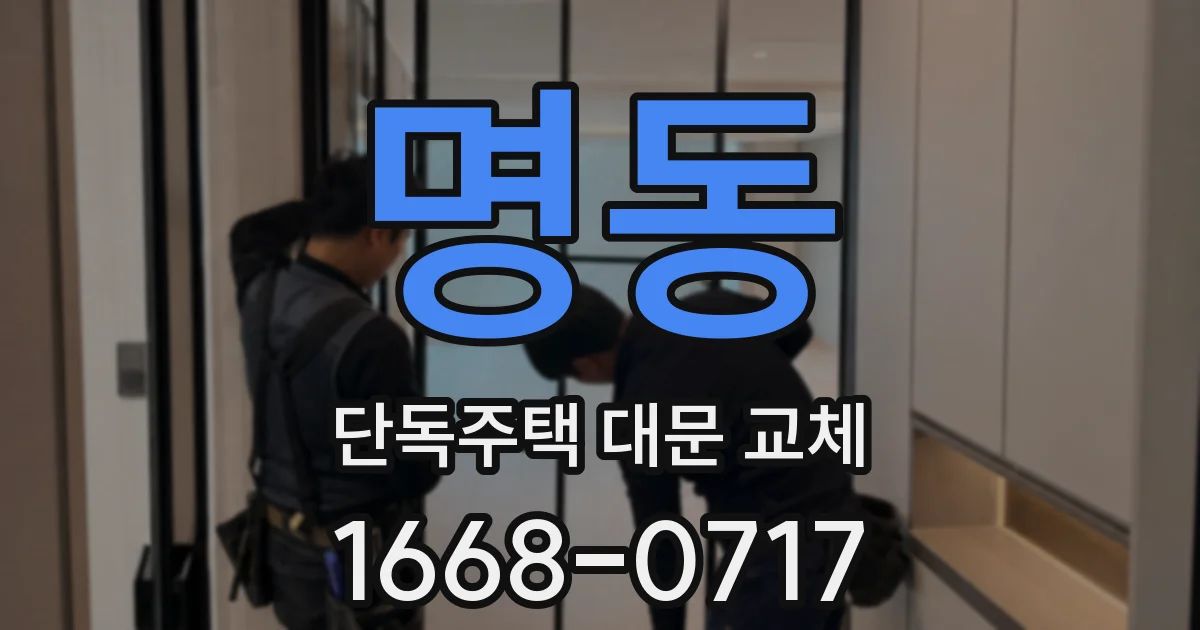 명동 단독주택 대문 교체