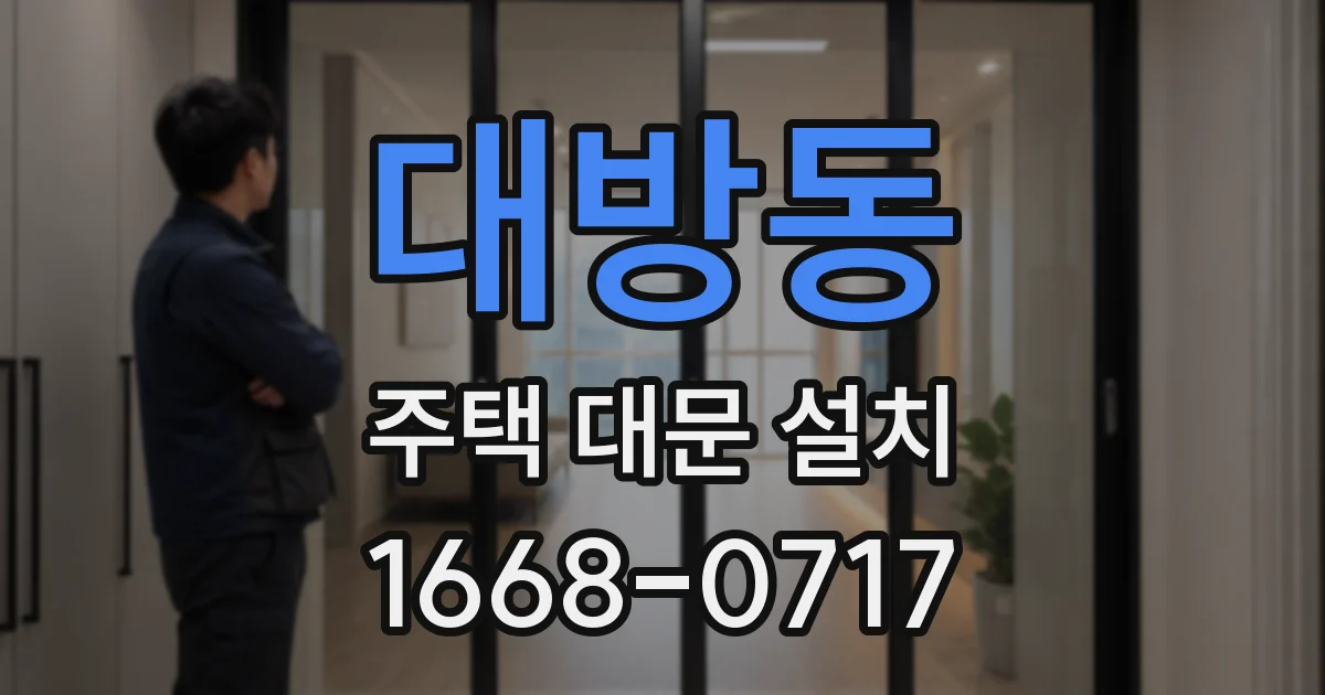 대방동 주택 대문 설치