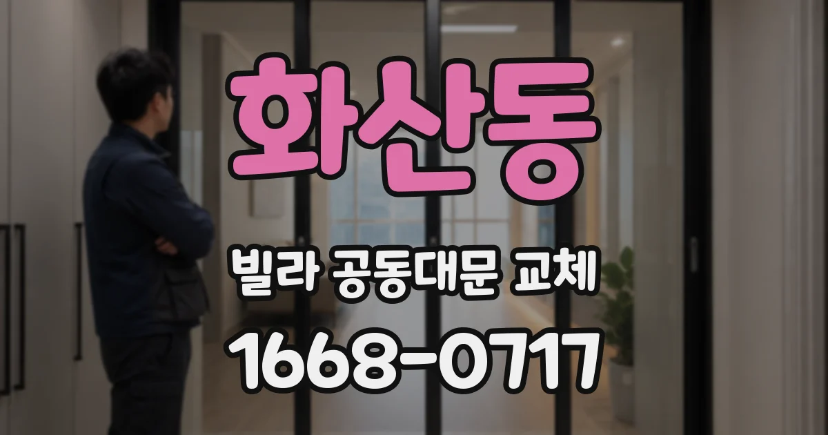 화산동 빌라 공동대문 교체