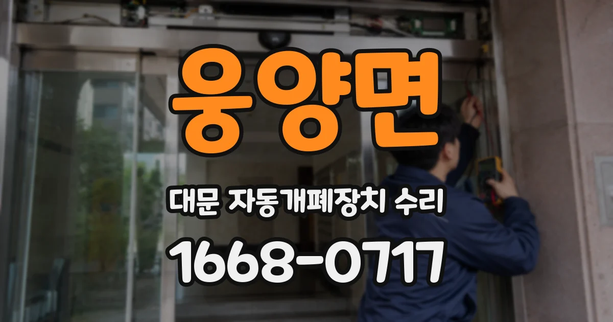 웅양면 대문 자동개폐장치 수리