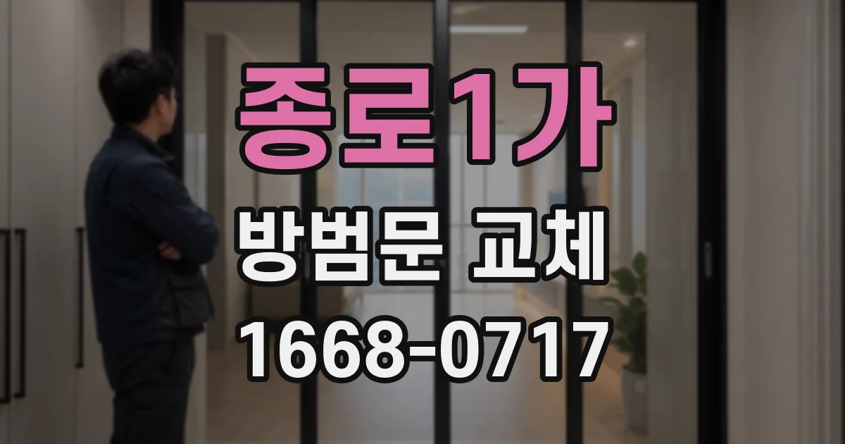 종로1가 방범문 교체
