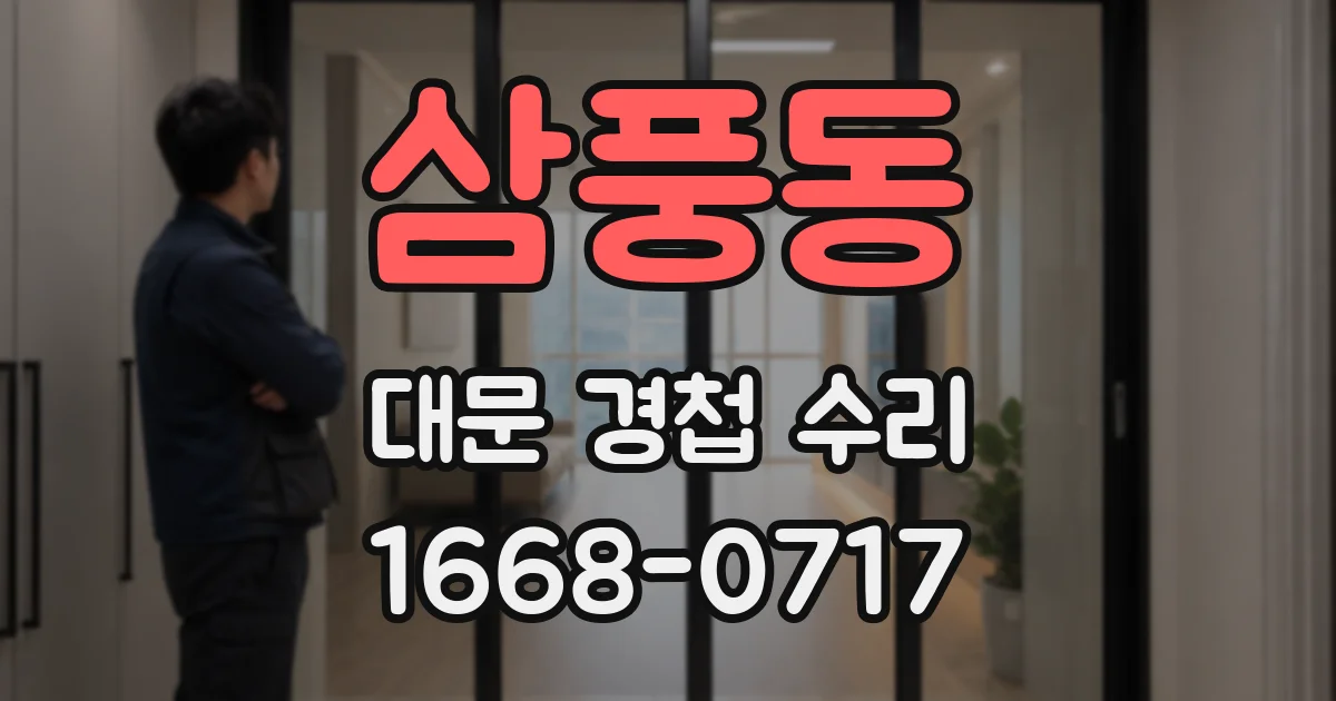 삼풍동 대문 경첩 수리