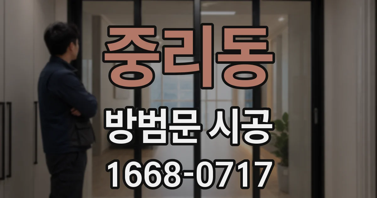 중리동 방범문 시공