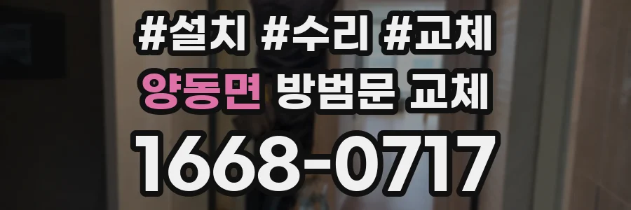 양동면 방범문 교체