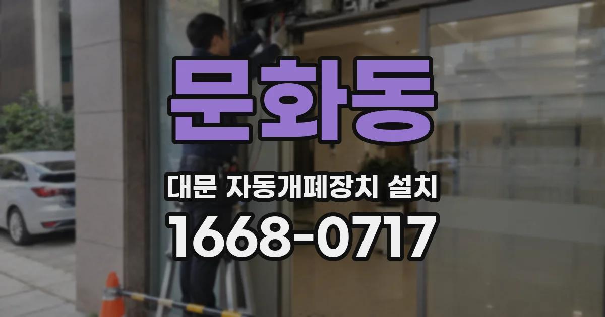 문화동 대문 자동개폐장치 설치
