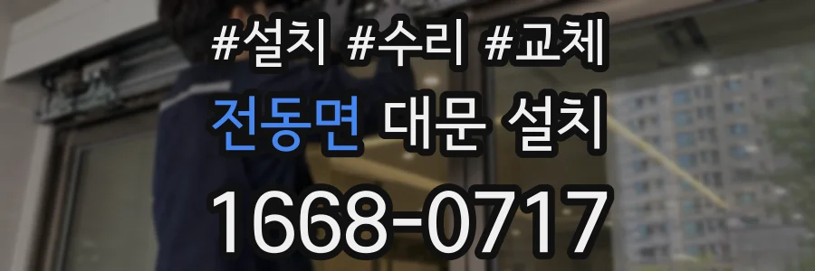 전동면 대문 설치