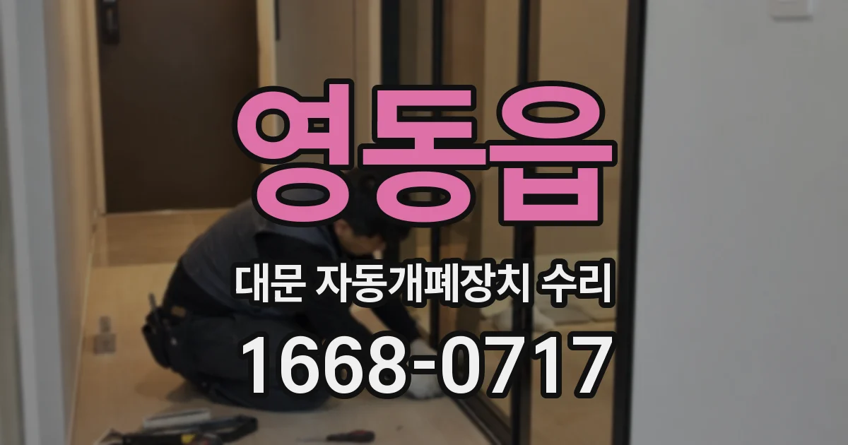 영동읍 대문 자동개폐장치 수리