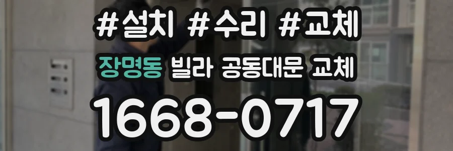 장명동 빌라 공동대문 교체