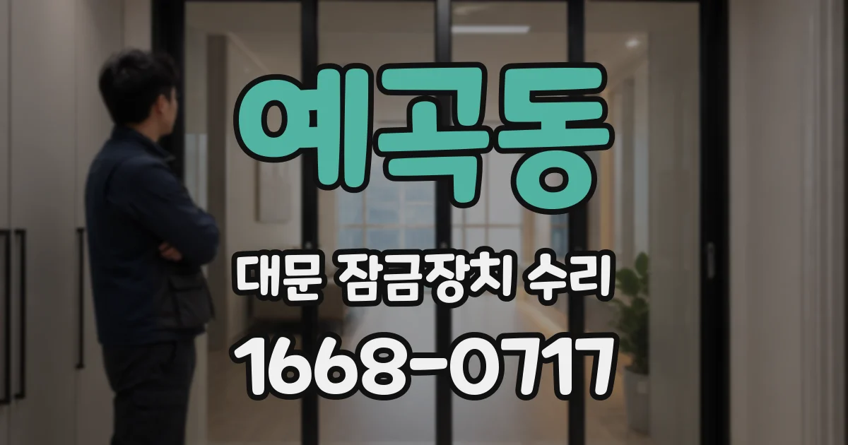 예곡동 대문 잠금장치 수리