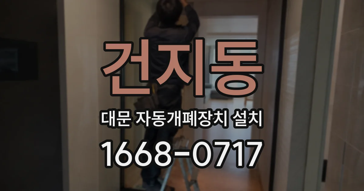 건지동 대문 자동개폐장치 설치