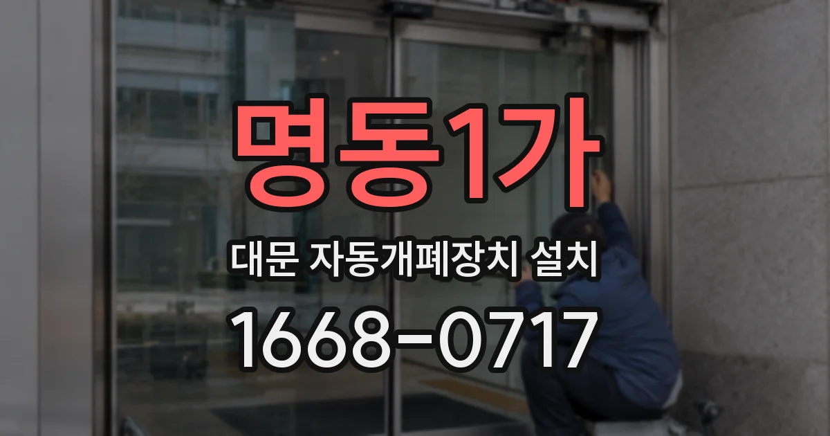 명동1가 대문 자동개폐장치 설치