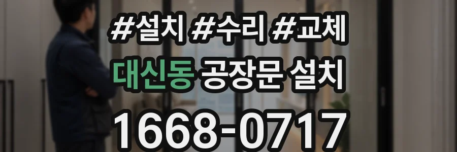 대신동 공장문 설치