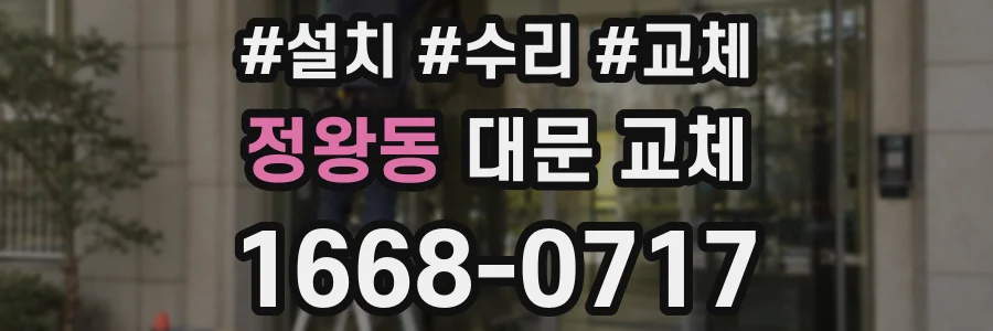 정왕동 대문 교체