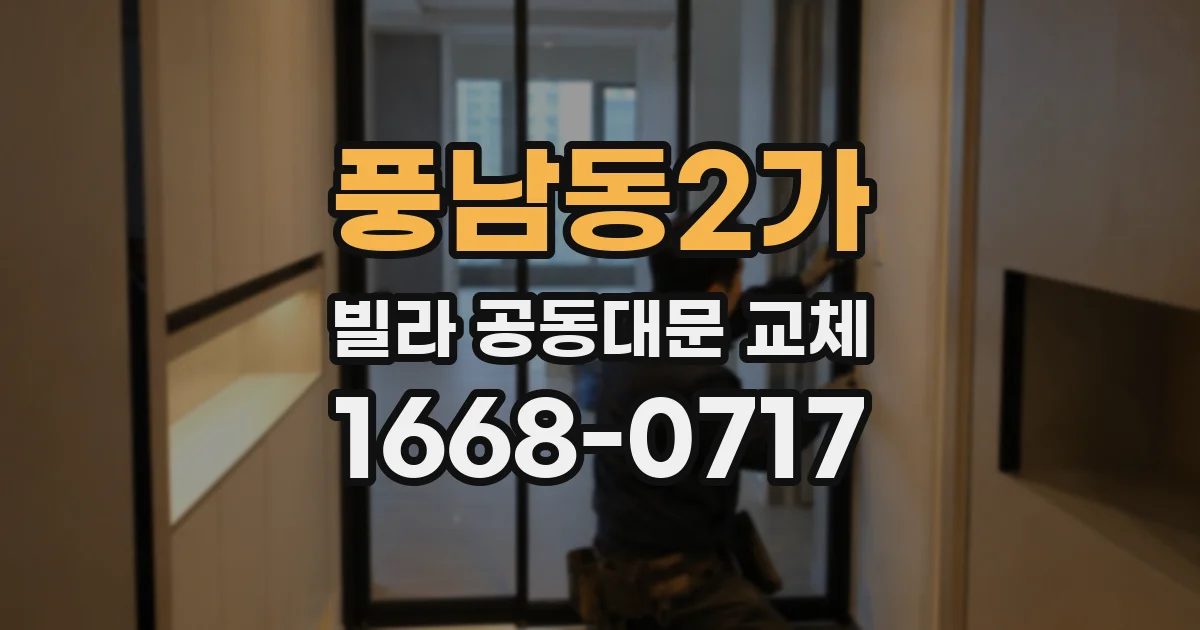 풍남동2가 빌라 공동대문 교체