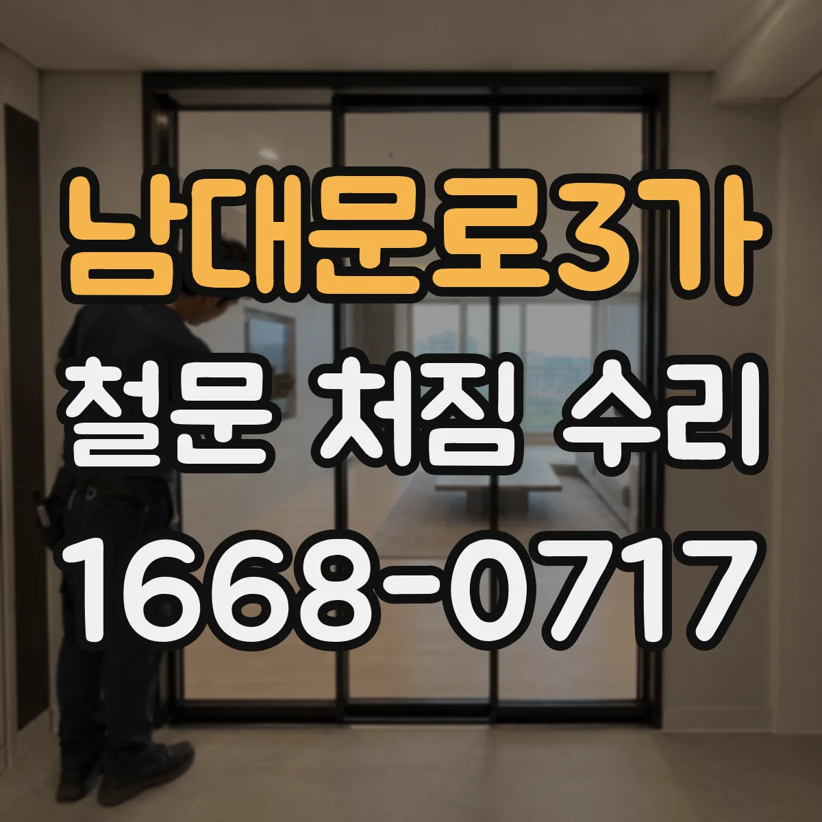 남대문로3가 철문 처짐 수리