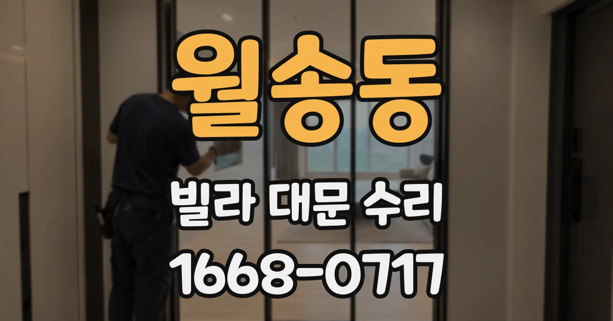 월송동 빌라 대문 수리