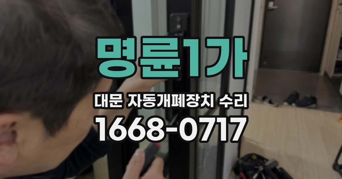 명륜1가 대문 자동개폐장치 수리