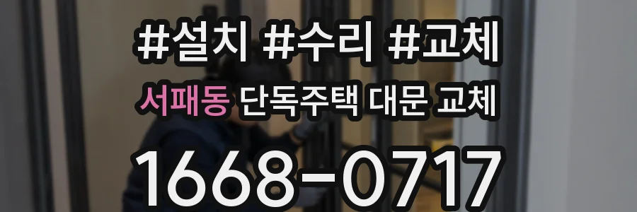 서패동 단독주택 대문 교체
