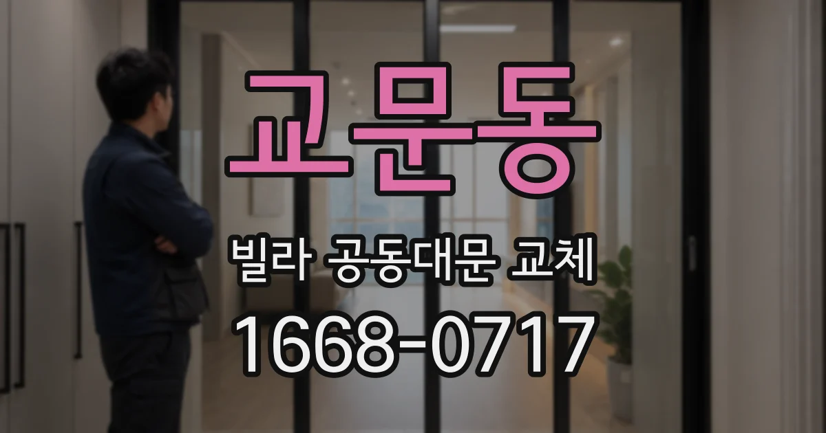 교문동 빌라 공동대문 교체
