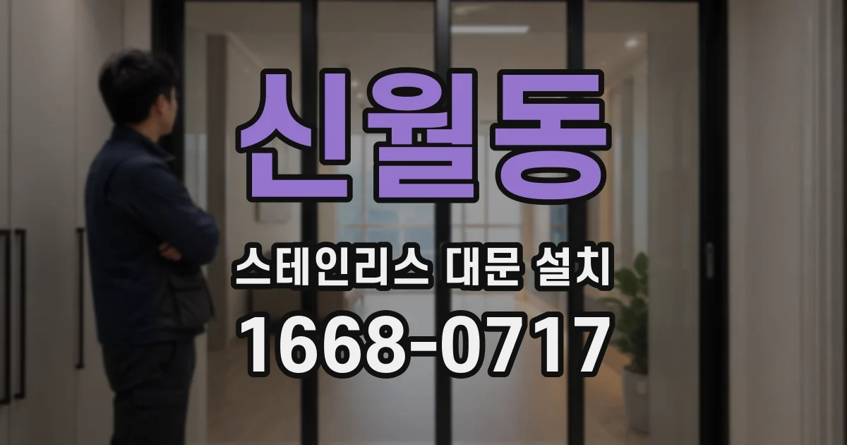 신월동 스테인리스 대문 설치