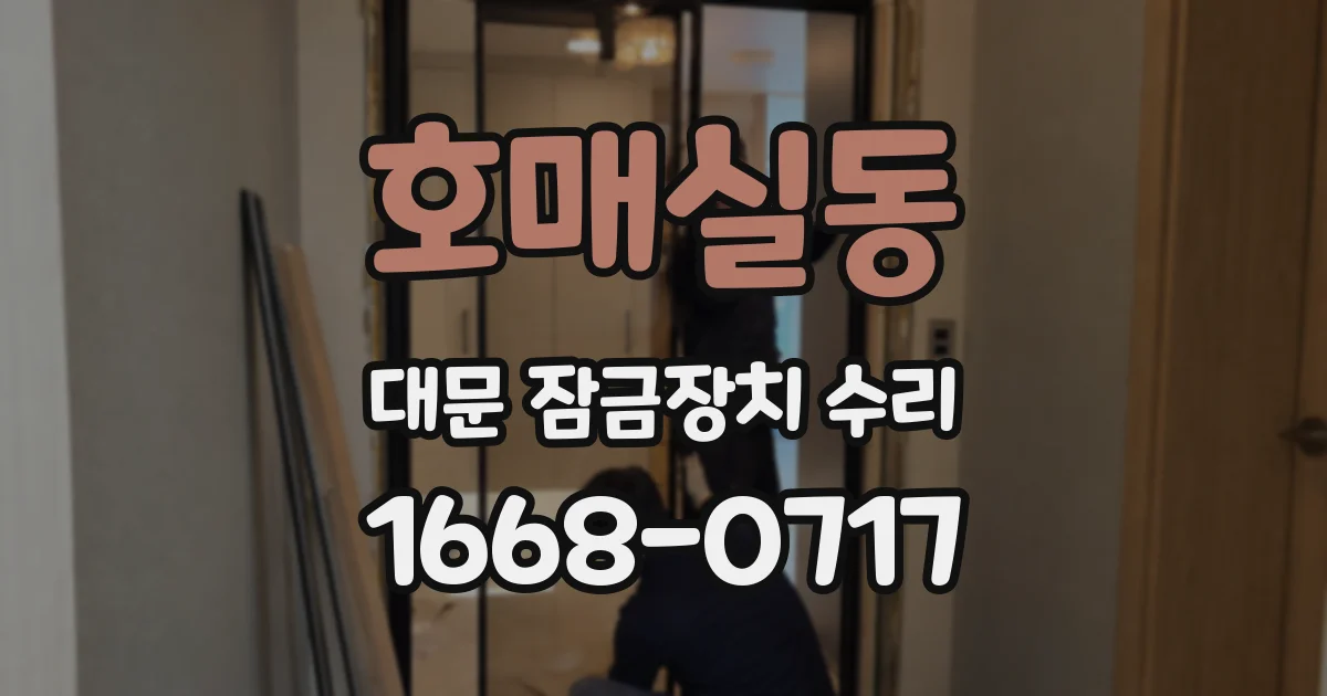 호매실동 대문 잠금장치 수리