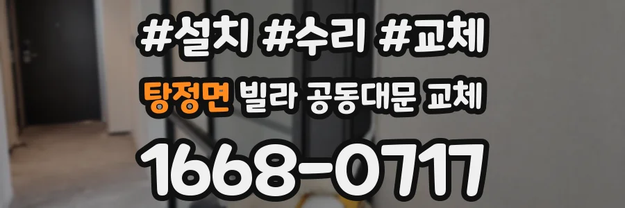 탕정면 빌라 공동대문 교체