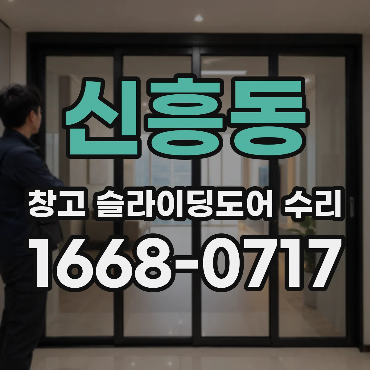 신흥동 창고 슬라이딩도어 수리