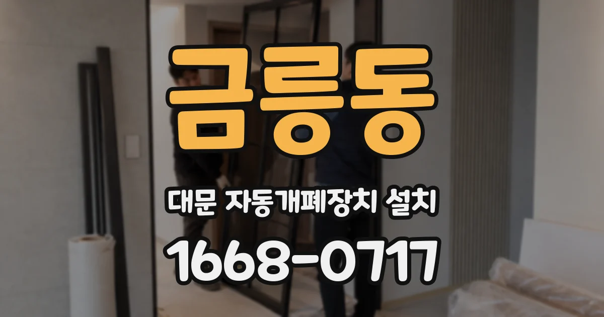 금릉동 대문 자동개폐장치 설치