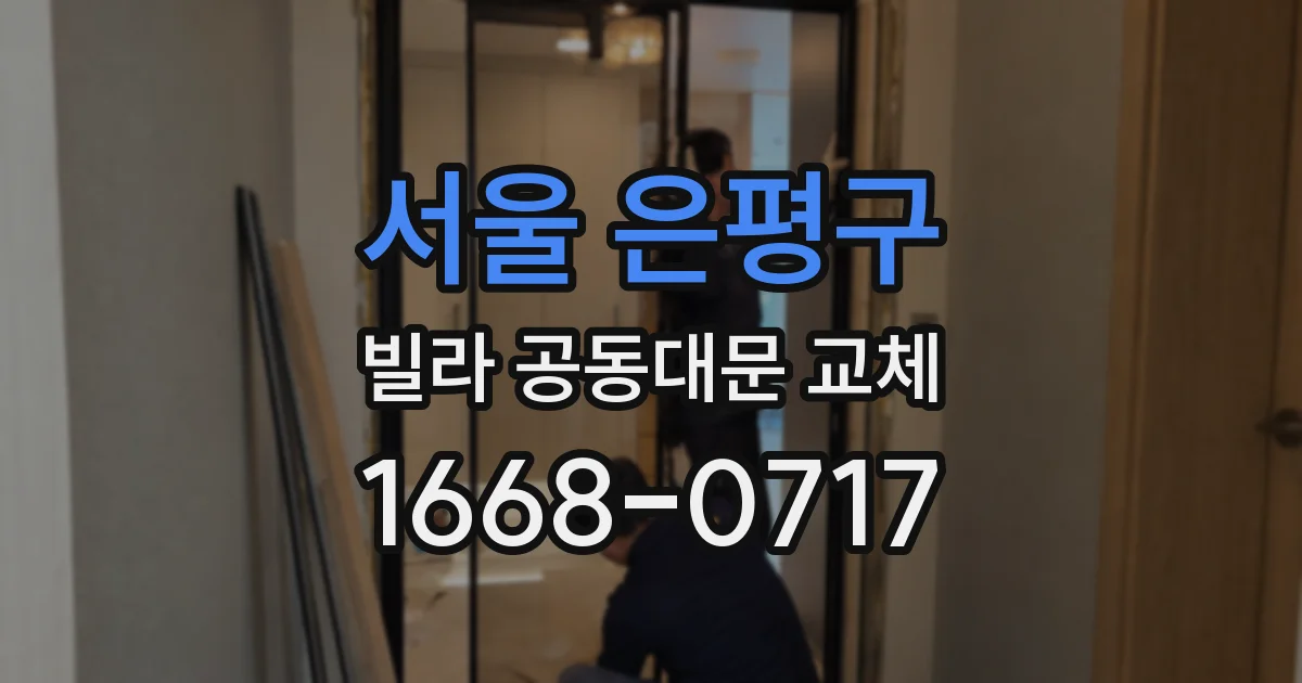 서울 은평구 빌라 공동대문 교체