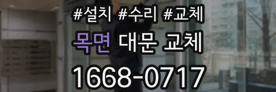 목면 대문 교체