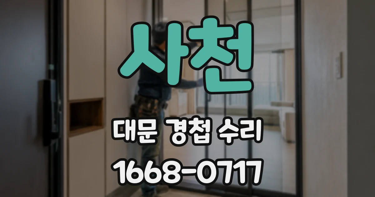 사천 대문 경첩 수리