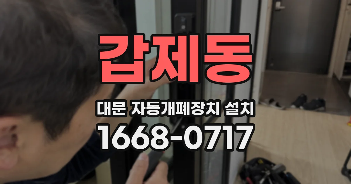 갑제동 대문 자동개폐장치 설치