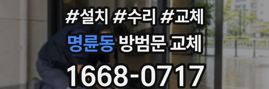 명륜동 방범문 교체