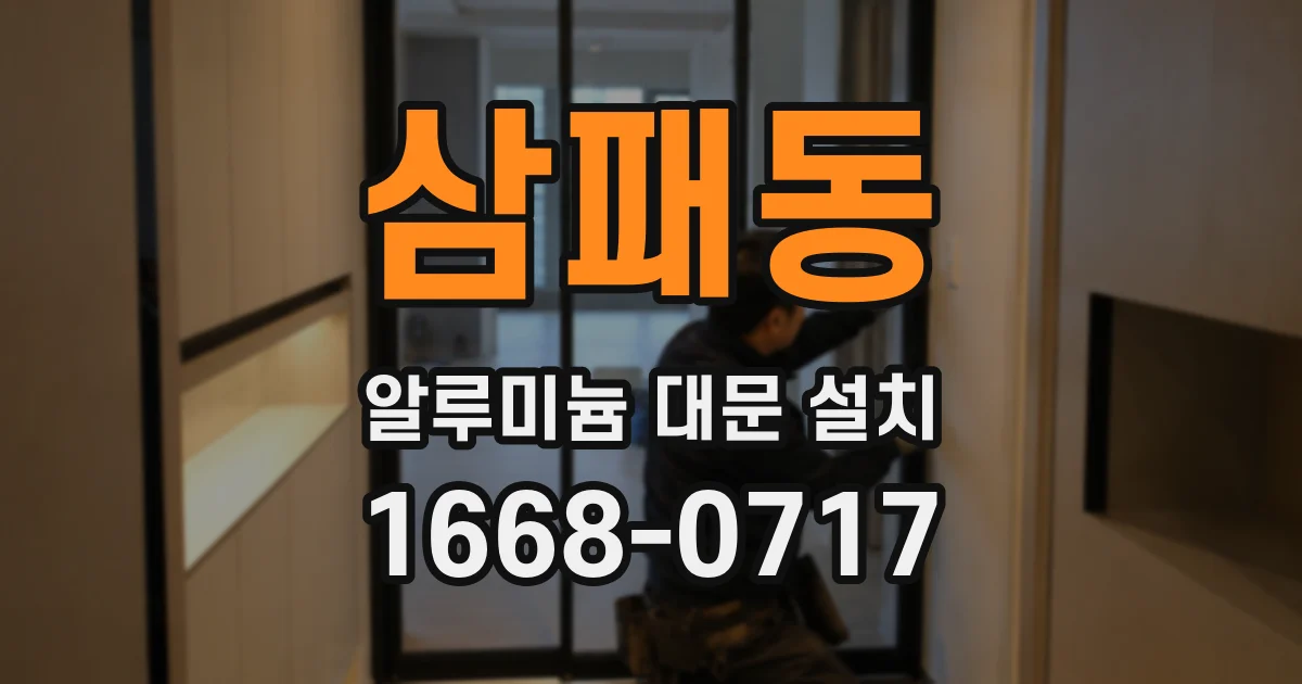 삼패동 알루미늄 대문 설치