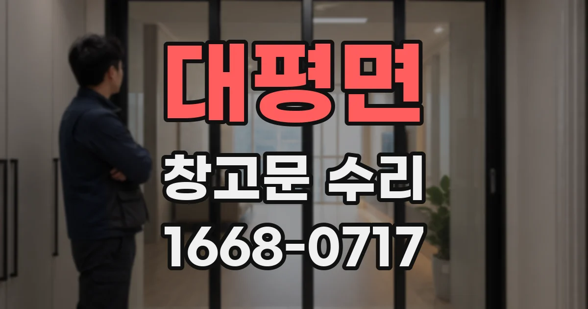 대평면 창고문 수리