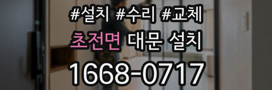 초전면 대문 설치