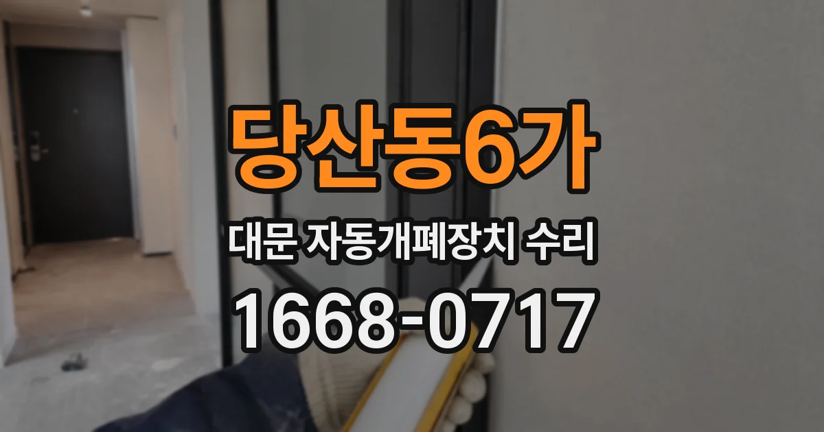 당산동6가 대문 자동개폐장치 수리